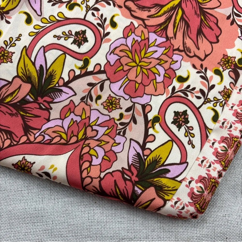 Jm Collection Petite Medallion Melody Satin Pants Size PP - Picture 2 of 11